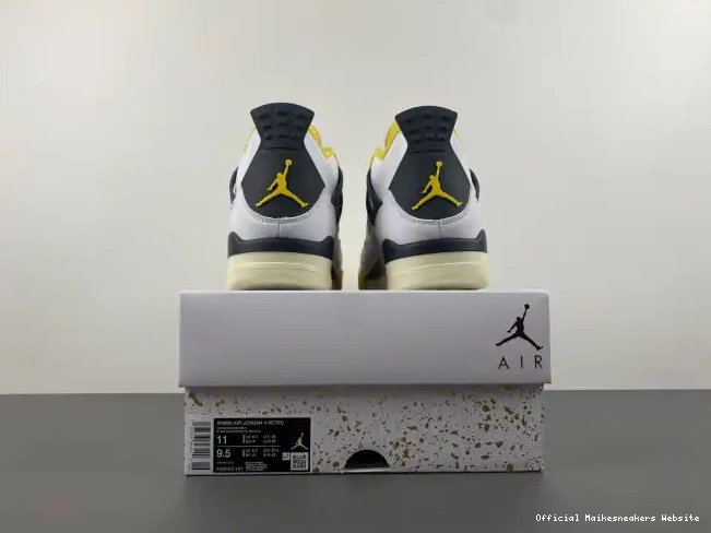 Official Maikesneakers Vivid WNNS 4 Jordan Air AQ9129-101 Sulfur 0329
